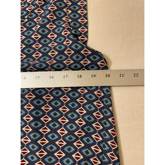 Pleione Women's‎ Size Medium Blouses Cap Sleeve Geometric Preppy Boho - Picture 4 of 6